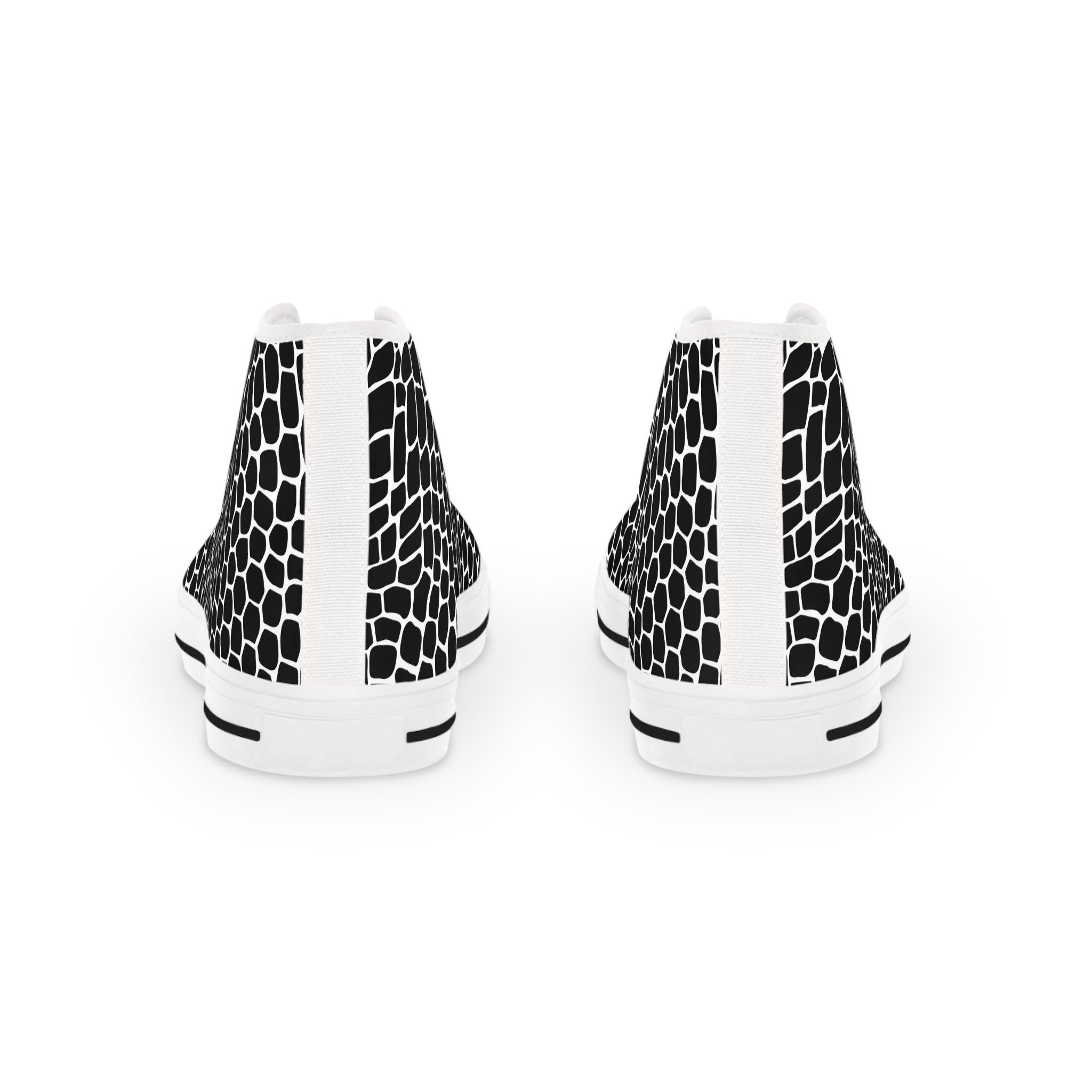 Stylish Black and White High Top Sneakers for Men - Trendy Footwear