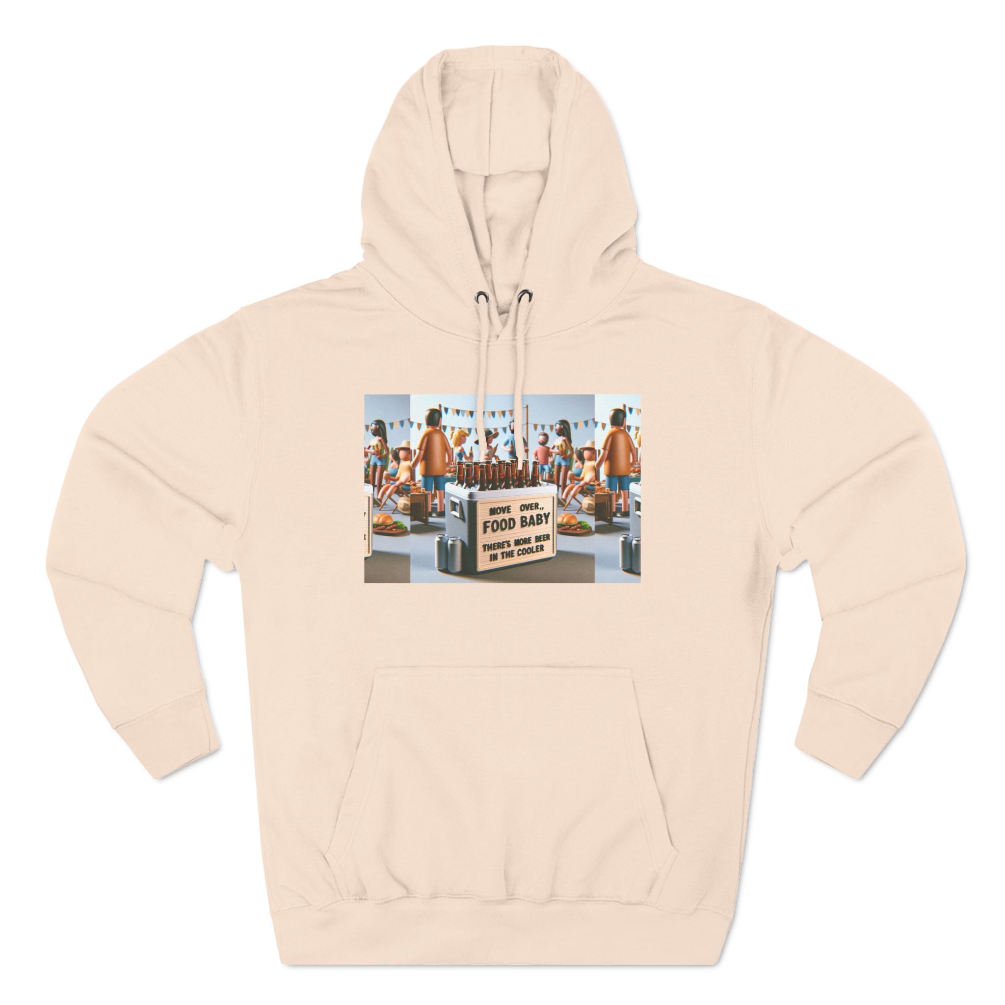 Move Over Food Baby There's More Beer In The CoolerThree-Panel Fleece Hoodie