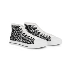 Stylish Black and White High Top Sneakers for Men - Trendy Footwear