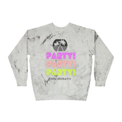 Party Party Party Then Repeat!!! Unisex Color Blast Crewneck Sweatshirt