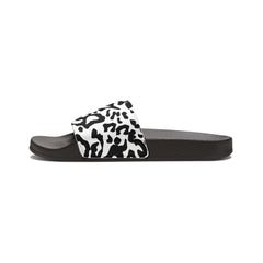 Stylish Women's Removable-Strap Sandals - Chic Black and White Design