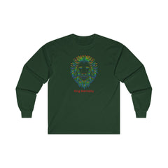 King Mentality Men's Long Sleeve Tee - Inspirational Lion Design