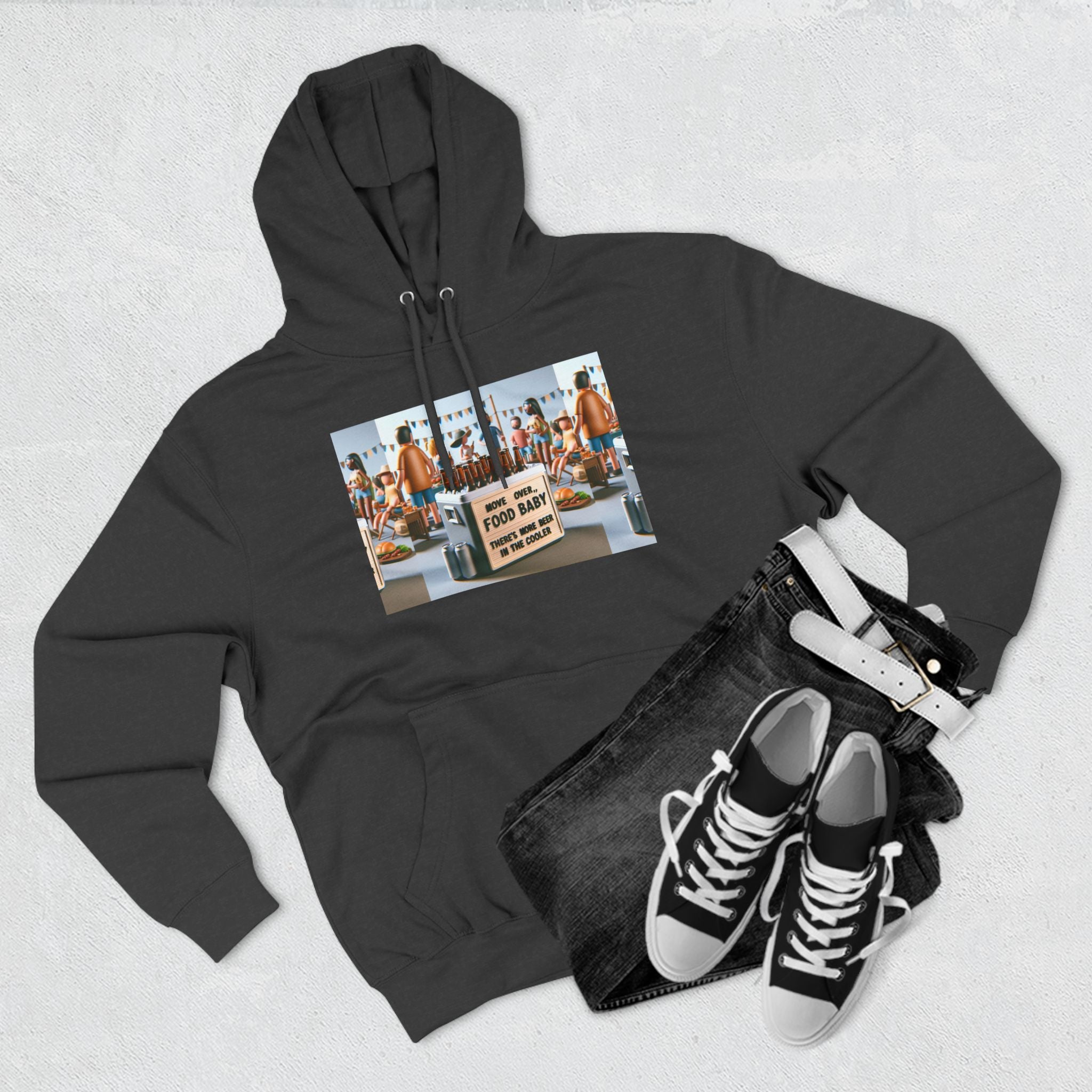 Move Over Food Baby There's More Beer In The CoolerThree-Panel Fleece Hoodie