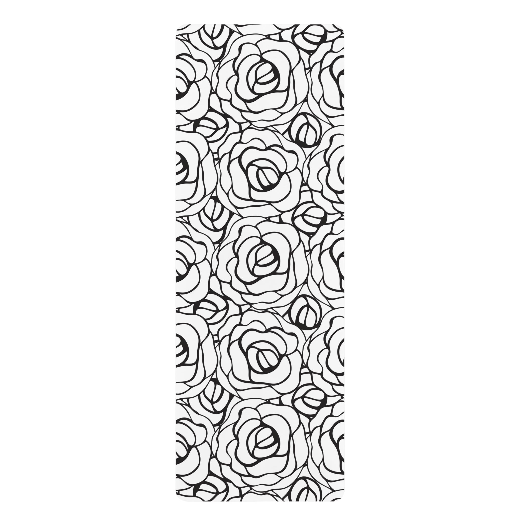 Elegant Floral Rubber Yoga Mat - Non-Slip Workout Mat for Home or Studio