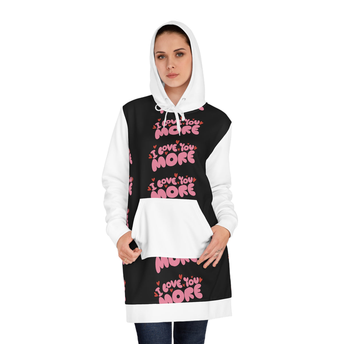 I Love You More Women's Hoodie Dress