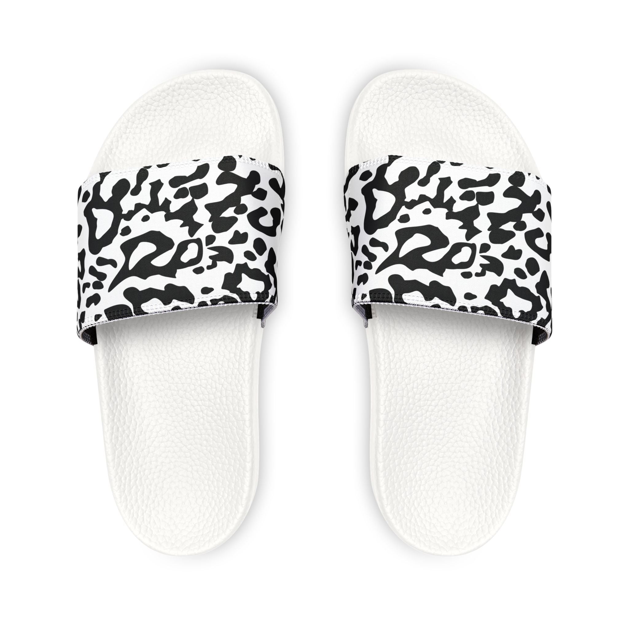 Stylish Women's Removable-Strap Sandals - Chic Black and White Design