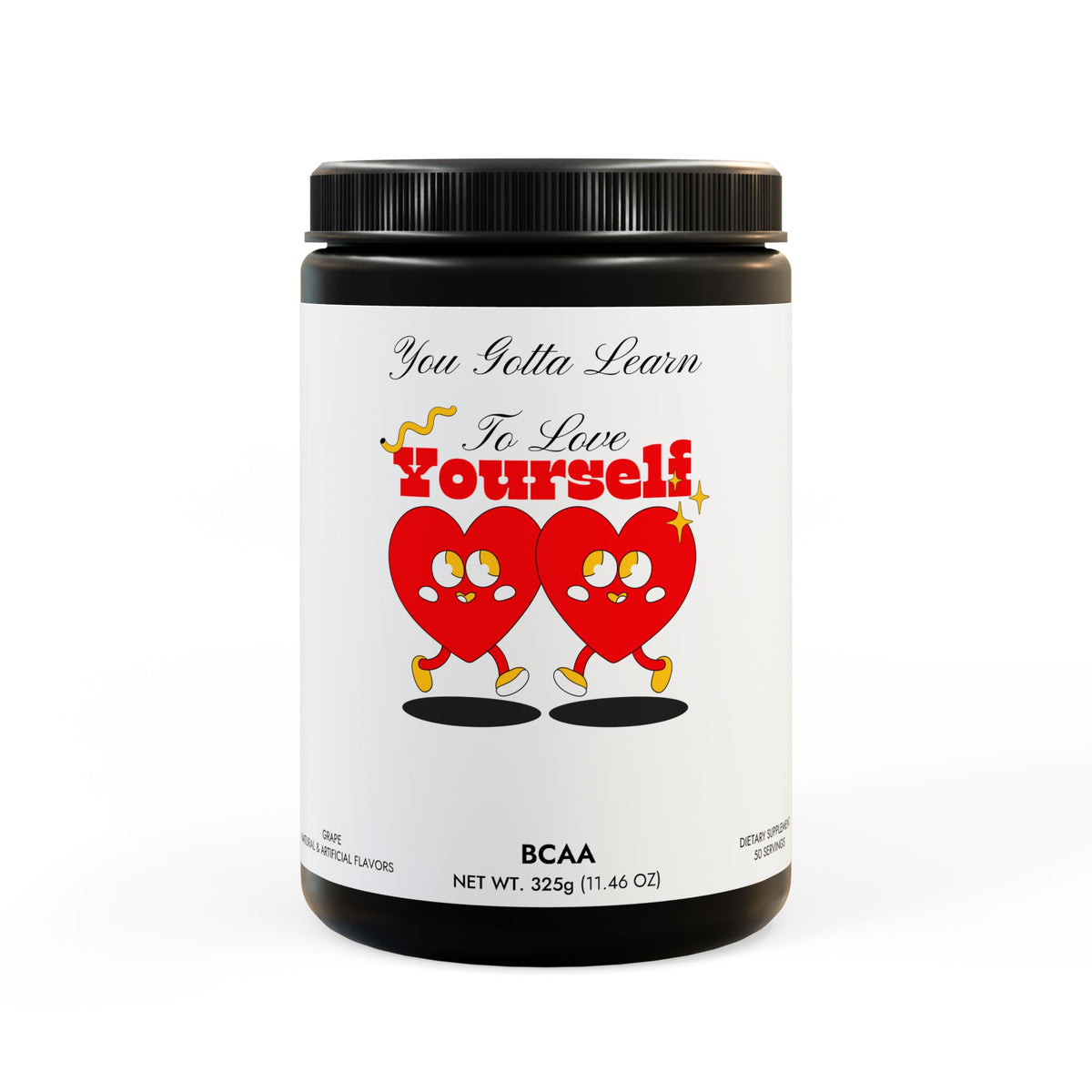 You Gotta Learn To Love Yourself BCAA Supplement, Grape (325g, 11.46oz, 50 servings)