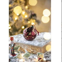 D3.9 Christmas Ball Ornaments, Glass Decorative Hanging Ball Christmas Tree Ornaments For Holiday Party Decorations, Set Of 6