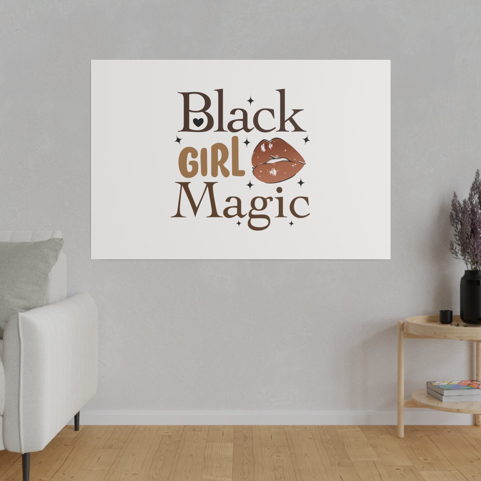 Black Girl Magic Matte Canvas, Stretched, 0.75"