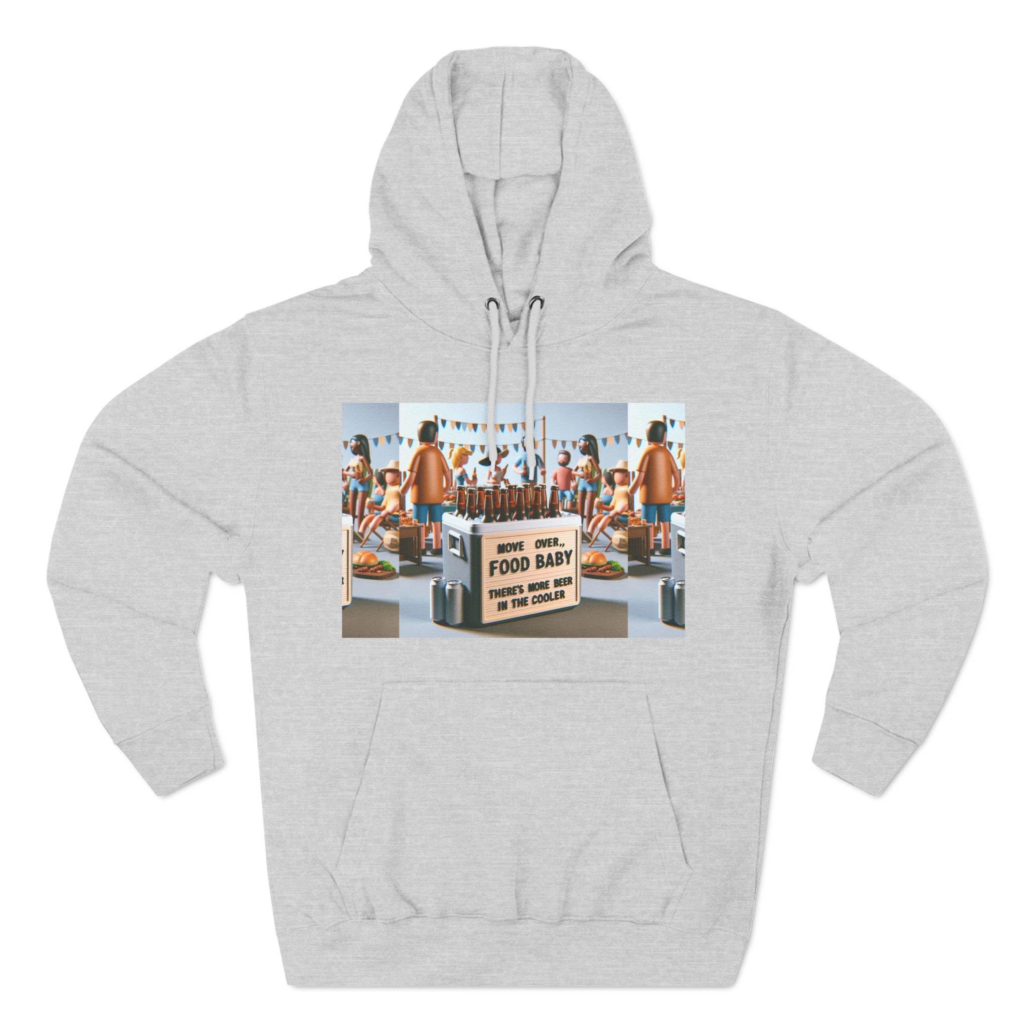 Move Over Food Baby There's More Beer In The CoolerThree-Panel Fleece Hoodie