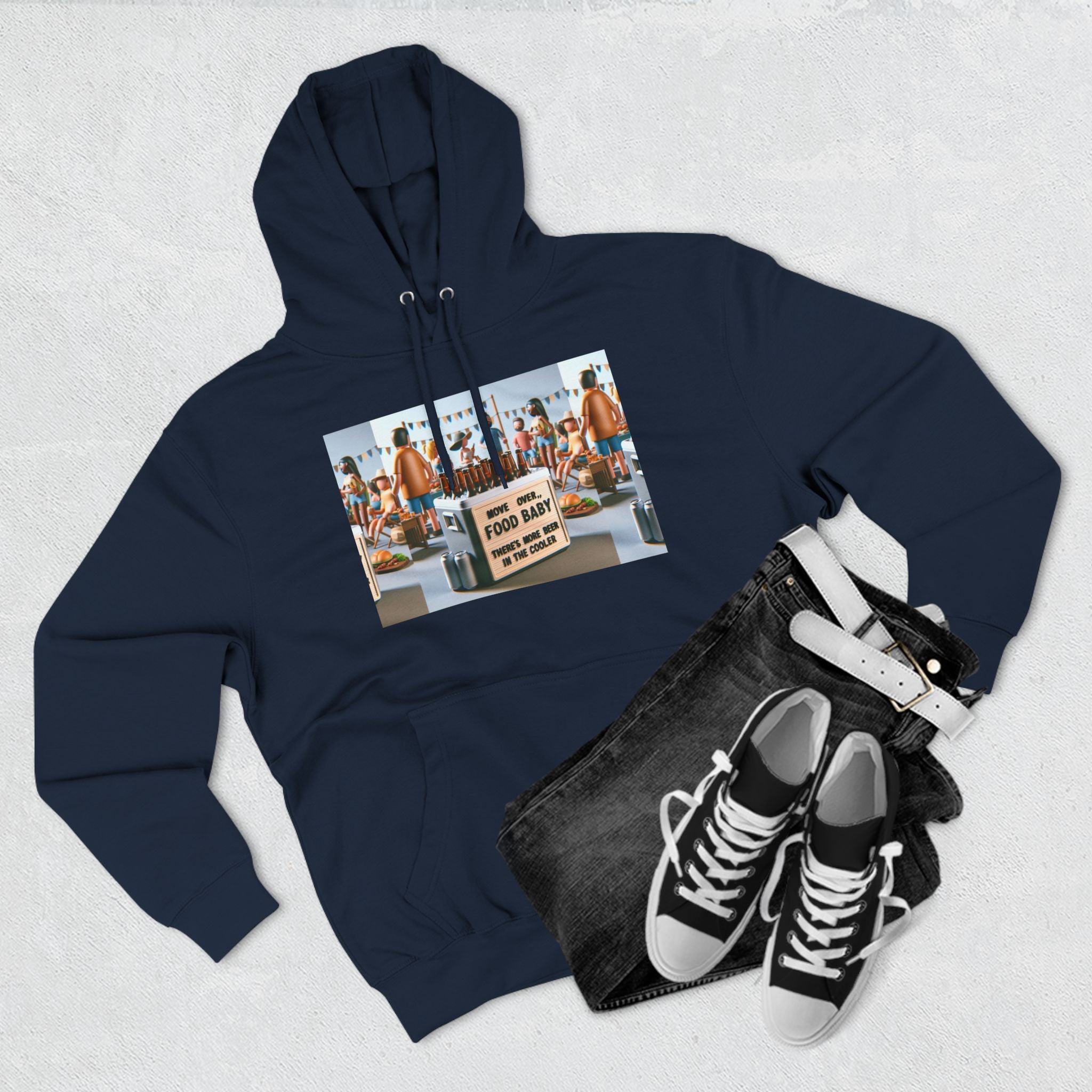 Move Over Food Baby There's More Beer In The CoolerThree-Panel Fleece Hoodie