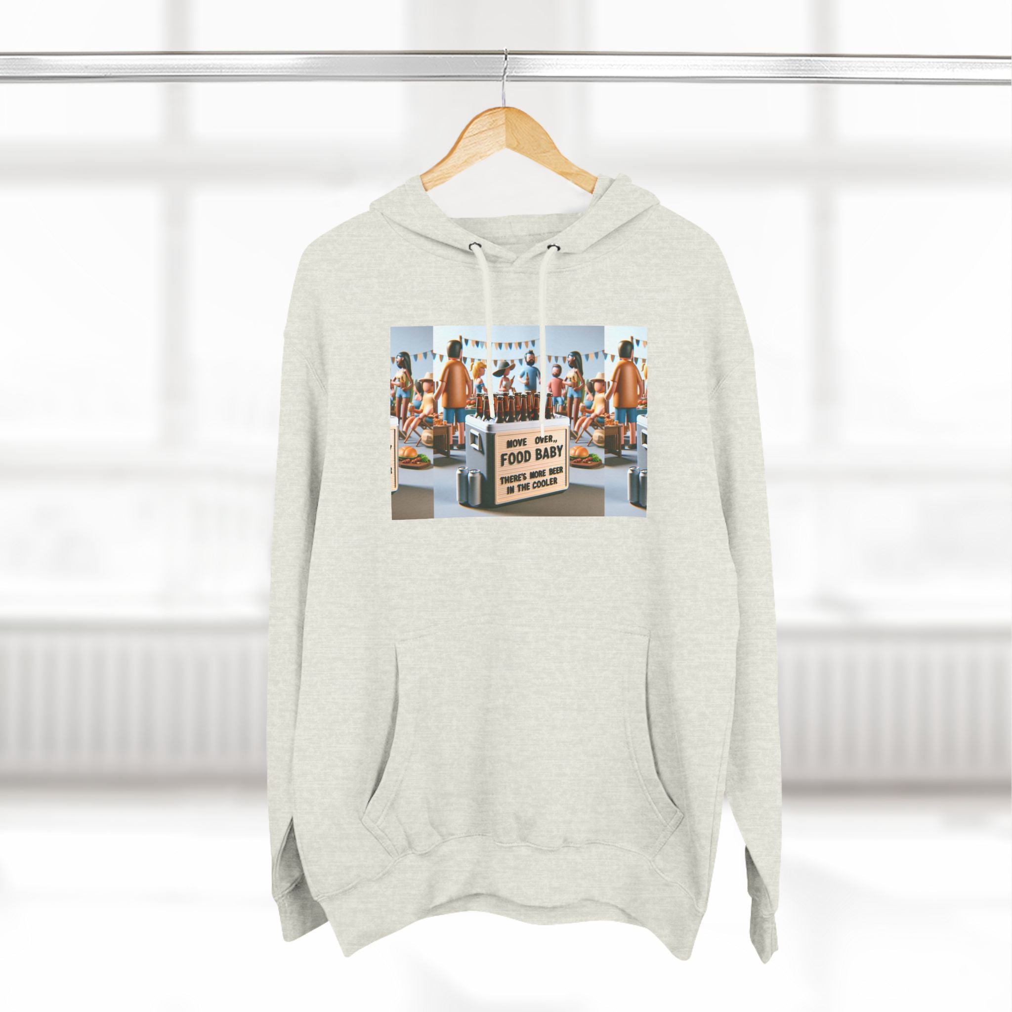 Move Over Food Baby There's More Beer In The CoolerThree-Panel Fleece Hoodie