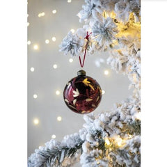 D3.9 Christmas Ball Ornaments, Glass Decorative Hanging Ball Christmas Tree Ornaments For Holiday Party Decorations, Set Of 6