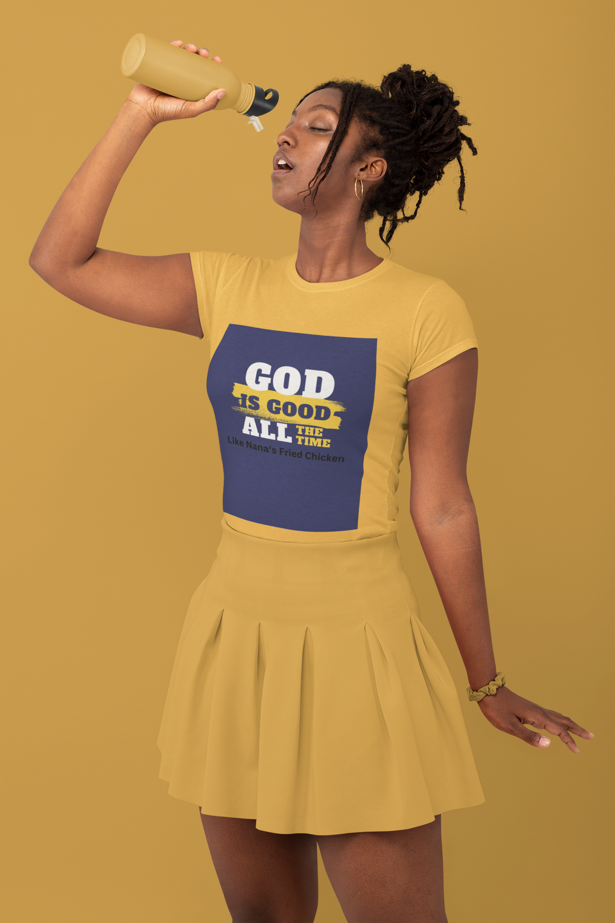 God Is Good All The Time Like Nana's Fried Chicken Women's T-Shirt